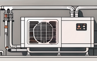 A heat pump with a temperature gauge showing 80 degrees