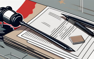 A stack of official documents with a prominent application form on top