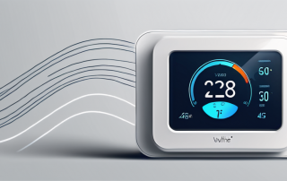 A modern thermostat connected to a wlan network