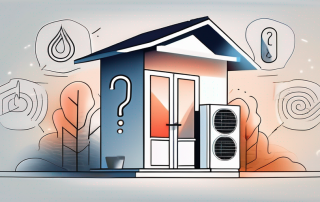 A modern house with a heat pump system