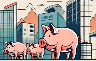 A construction site with a few buildings in various stages of development