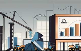 A construction site with various building materials