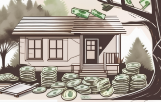 A house under construction with various tools around