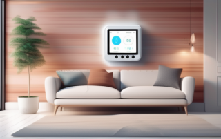 A smart home wall thermostat