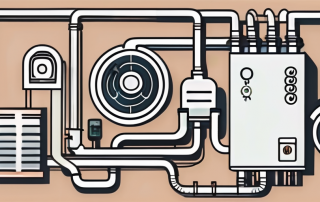 A heat pump connected to a power source