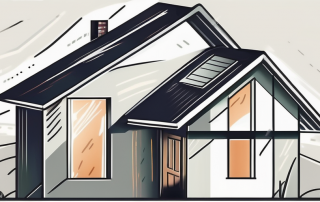 A house with a large coin entering a slot in the roof