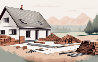 A traditional house under construction in the scenic landscape of rheinland-pfalz
