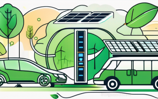 A heat pump and an electric vehicle connected by a flow of energy