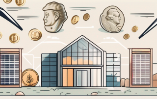 A renovated building with energy-efficient features like solar panels