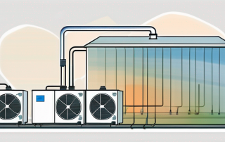 A thermal storage tank (pufferspeicher) connected to a heat pump (wärmepumpe) in a sustainable home environment