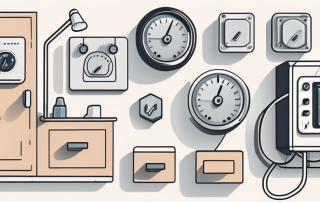 A thermostat being installed on a wall