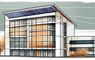 A german building with energy-efficient features such as solar panels