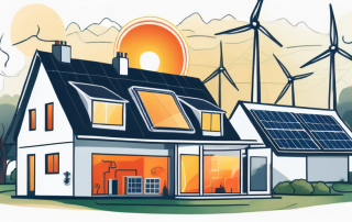 A house with visible heat emissions and a meter