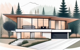 A modern house with a visible heat pump system