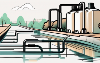 A wastewater canal with a heat pump system integrated into it