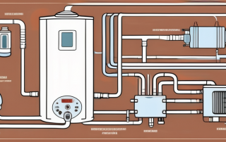 A cross-section of a wärmepumpenheizung (heat pump heating system)
