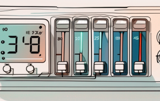 A thermostat connected to a floor heating system