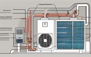 A detailed cross-section of a heat pump