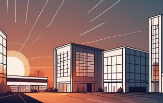 A variety of non-residential buildings such as a factory