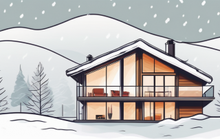 A well-insulated house in winter