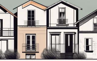 A sequence of houses progressively improving in condition