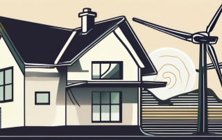 An energy certificate alongside a symbolized representation of primary energy demand