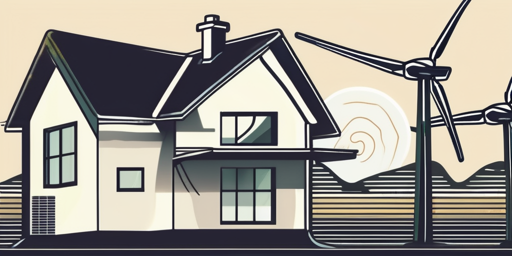 An energy certificate alongside a symbolized representation of primary energy demand