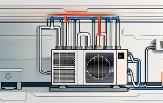 A heat pump system in a home setting