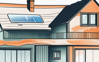 A house with visible insulation layers