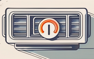 A smart radiator thermostat connected to a wi-fi symbol