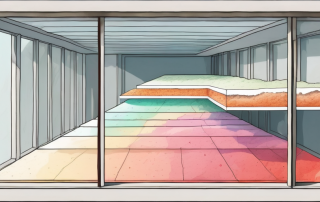 A cross-section of a window