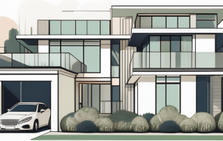 A multi-family house with four distinct units