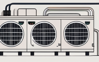 A heat pump with a checklist next to it