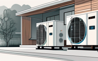 A heat pump system with various components