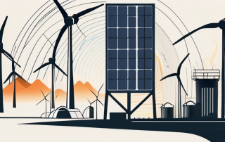 Various energy sources like solar panels