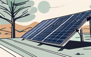 A solar panel installation with a riester pension plan document nearby