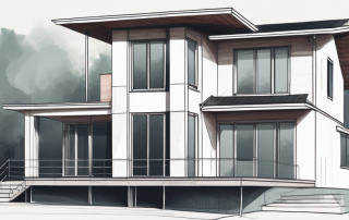 A single-family house in the process of sequential renovation