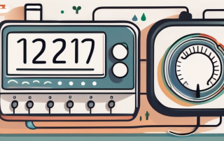 A smart thermostat connected to a modern heating system