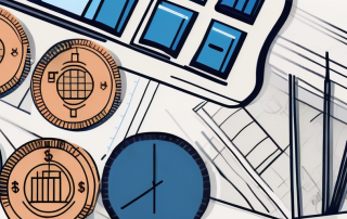 An architect's blueprint for a building