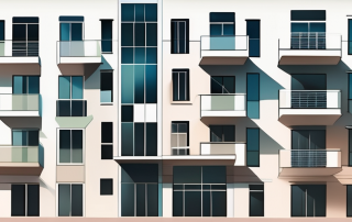 A multi-family house with six distinct apartments