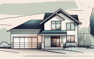 A single-family house with a price tag hanging from it