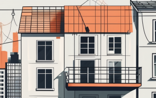 A house with a giant tag hanging off it