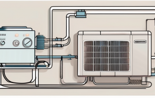 A heat pump with air circulating around it