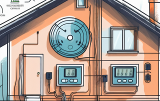 A smart meter connected to a heating system