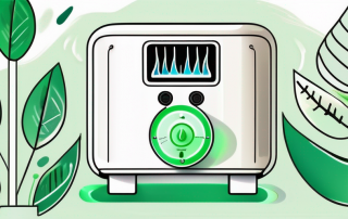 A modern gas heater with visible energy-saving features