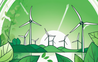 Various sources of energy like wind turbines