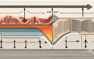 A cross-section of a wall showing different layers of insulation