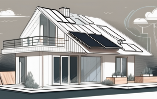 A house in the process of renovation with visible elements of energy efficiency