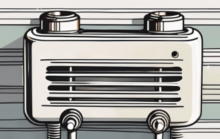 A radiator with a detached thermostat