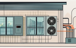 An old building with a modern heat pump system installed